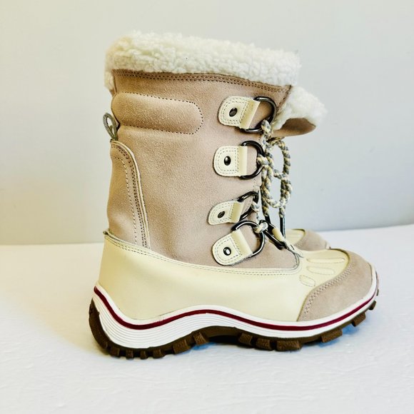 NWOT PAJAR CANADA SUEDE LEATHER MID CALF WINTER SNOW BOOTS - Picture 3 of 11